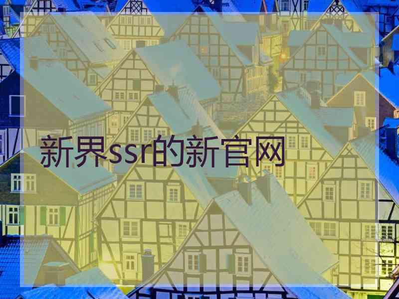 新界ssr的新官网
