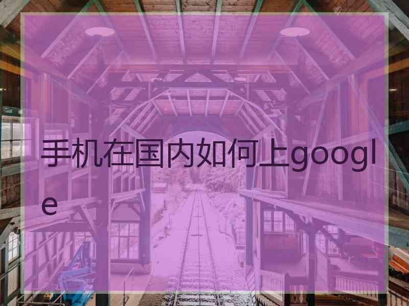手机在国内如何上google
