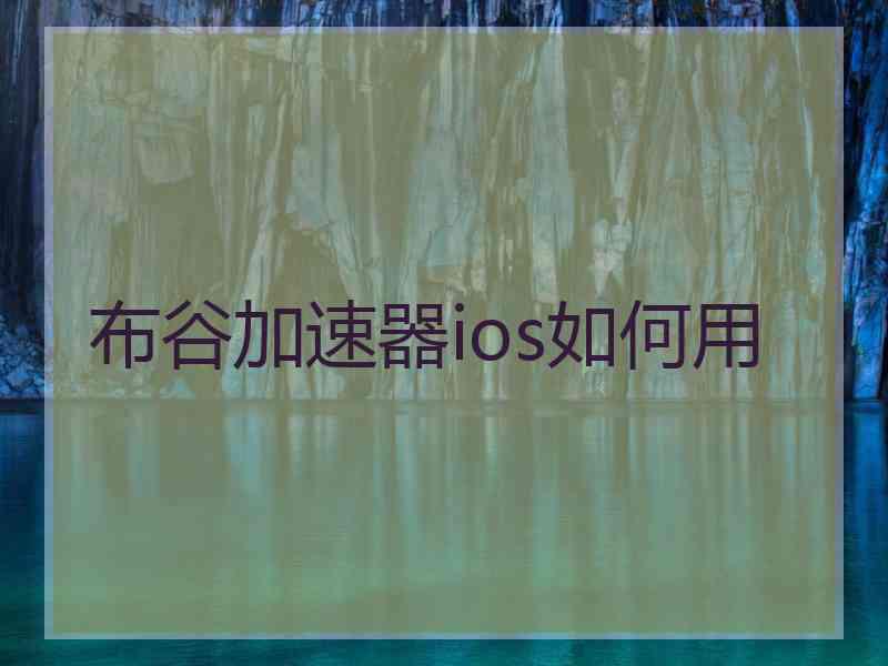 布谷加速器ios如何用