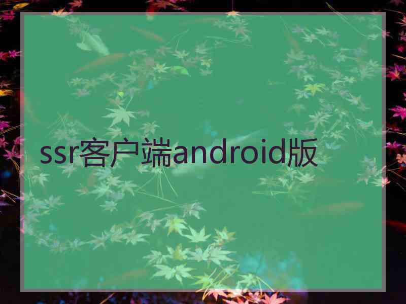 ssr客户端android版