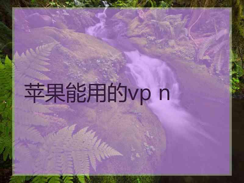 苹果能用的vp n