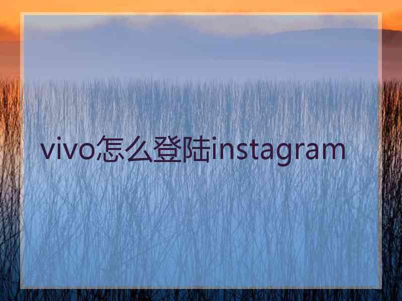 vivo怎么登陆instagram
