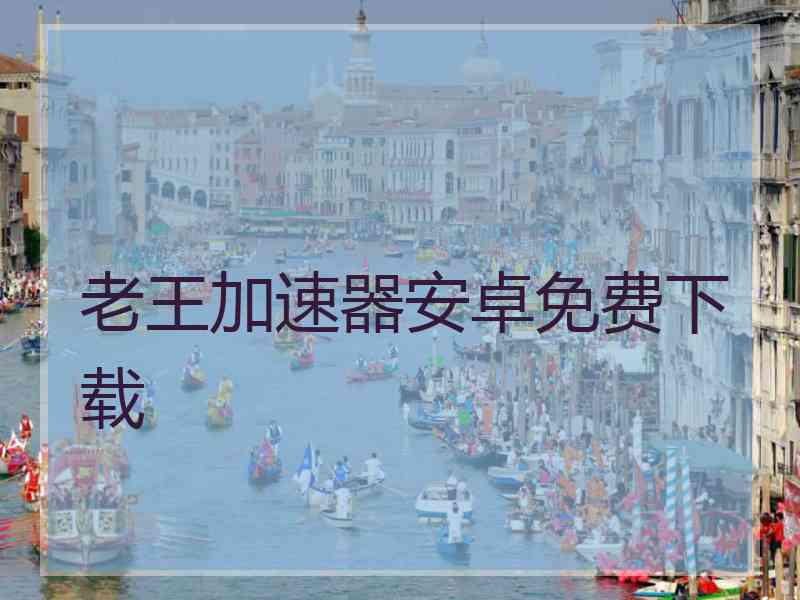 老王加速器安卓免费下载
