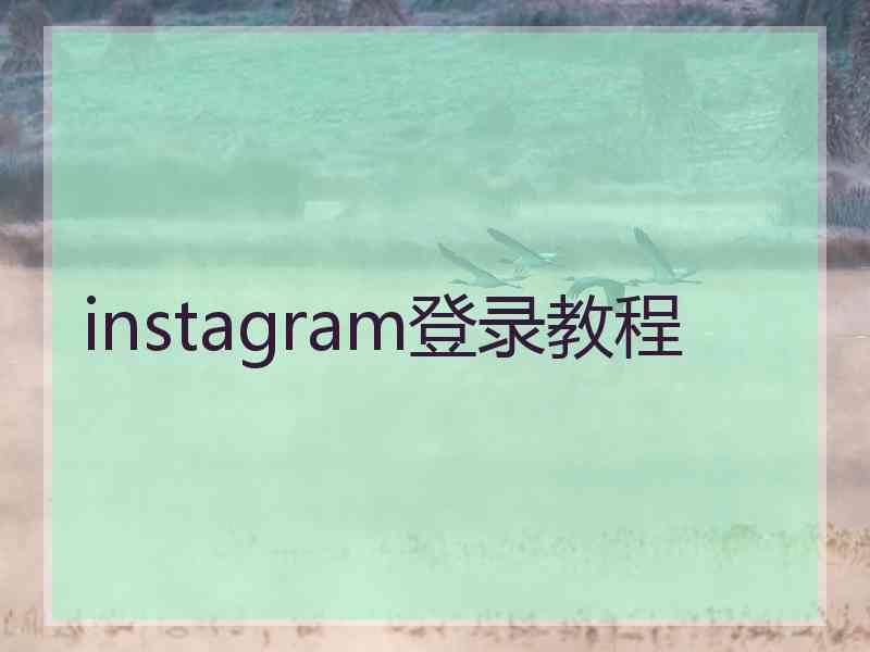 instagram登录教程