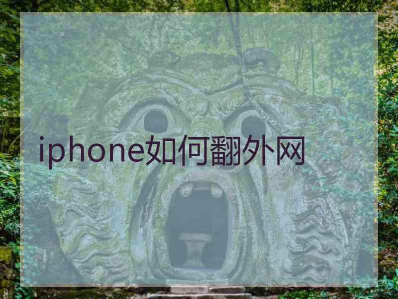 iphone如何翻外网