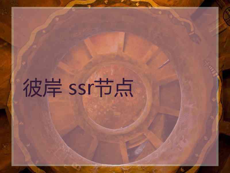 彼岸 ssr节点