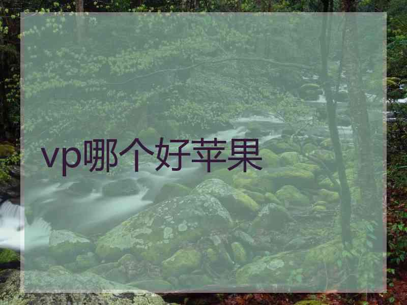 vp哪个好苹果