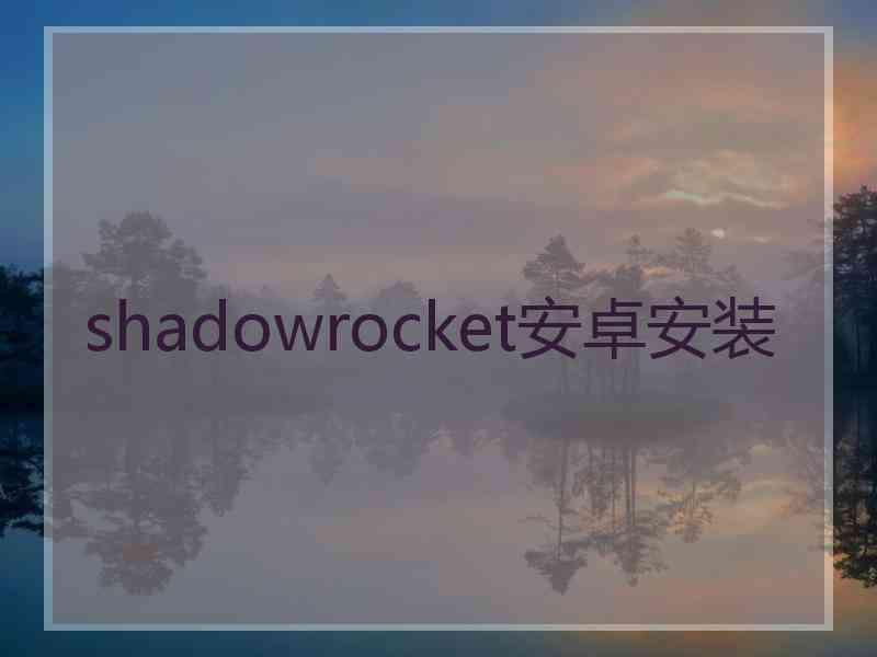 shadowrocket安卓安装