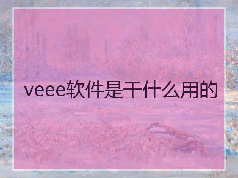 veee软件是干什么用的