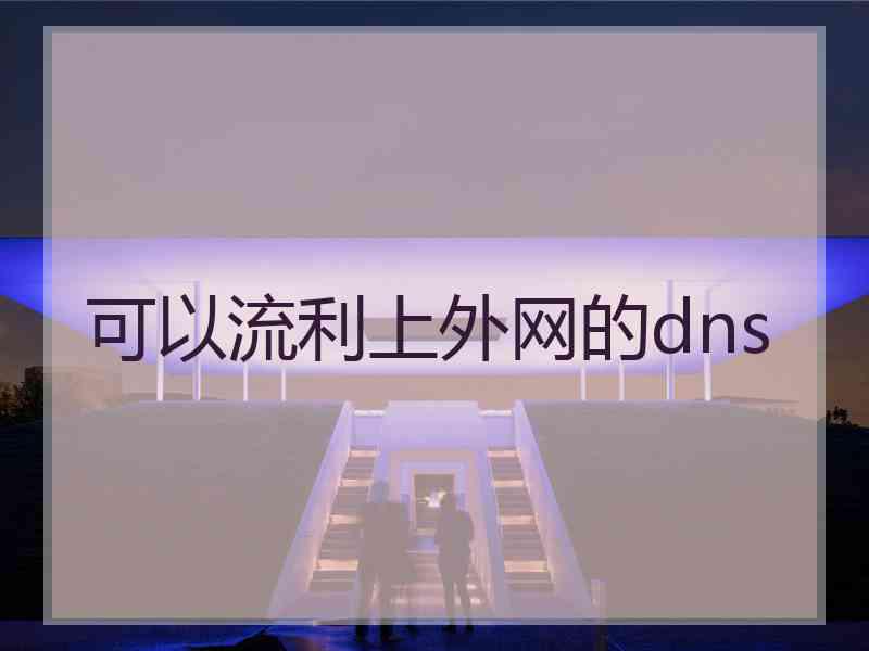 可以流利上外网的dns