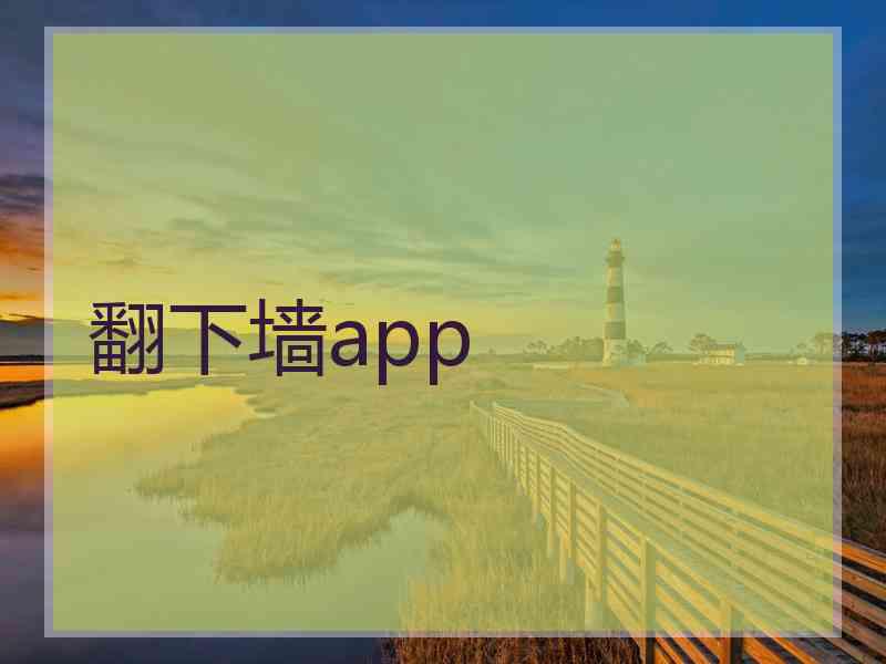 翻下墙app