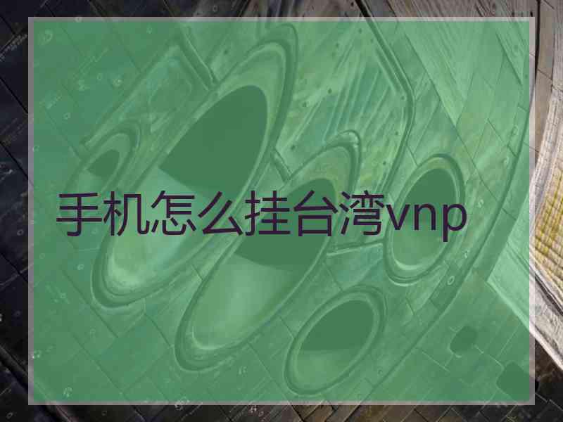 手机怎么挂台湾vnp