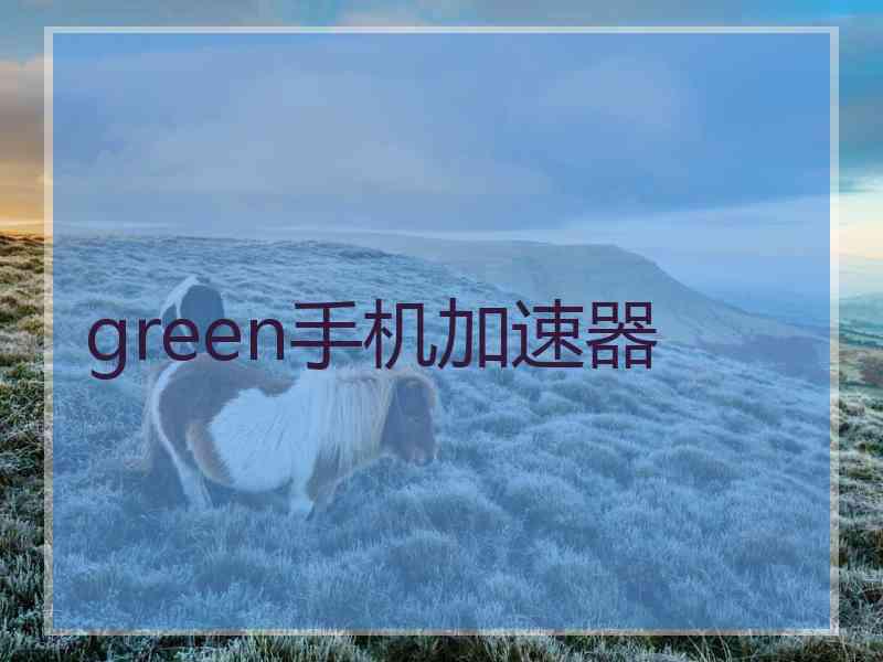 green手机加速器