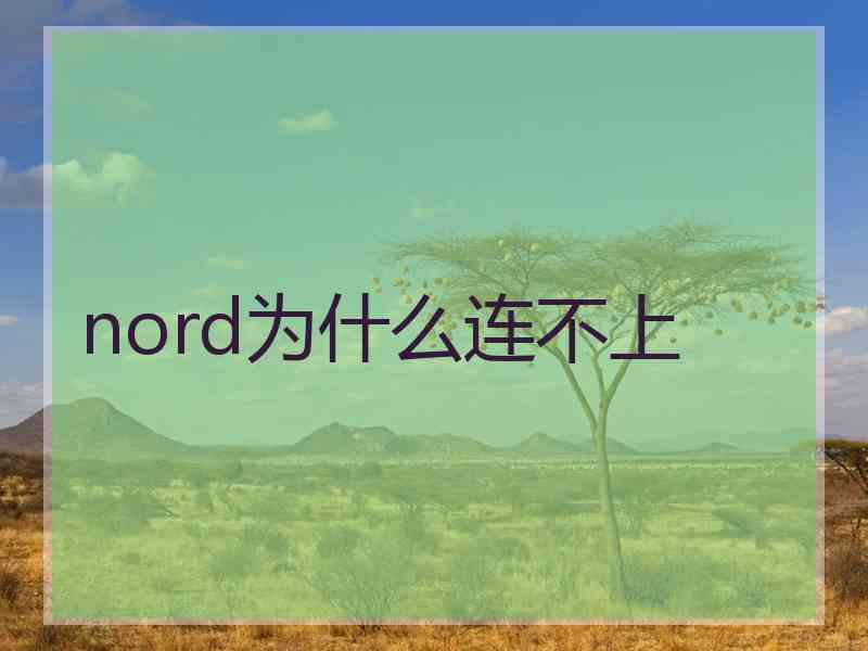 nord为什么连不上