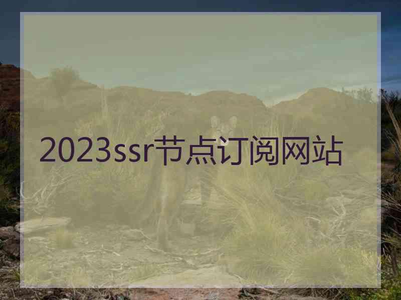 2023ssr节点订阅网站