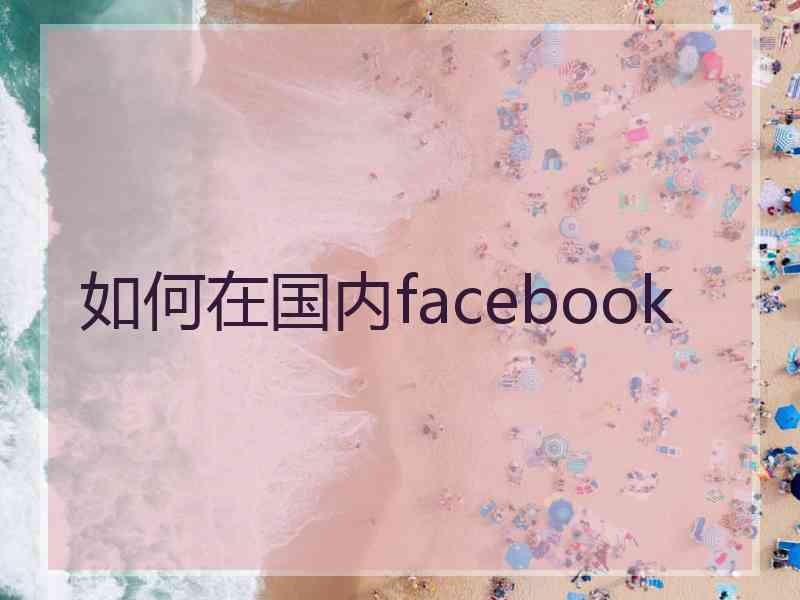 如何在国内facebook