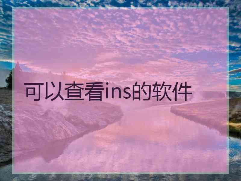 可以查看ins的软件