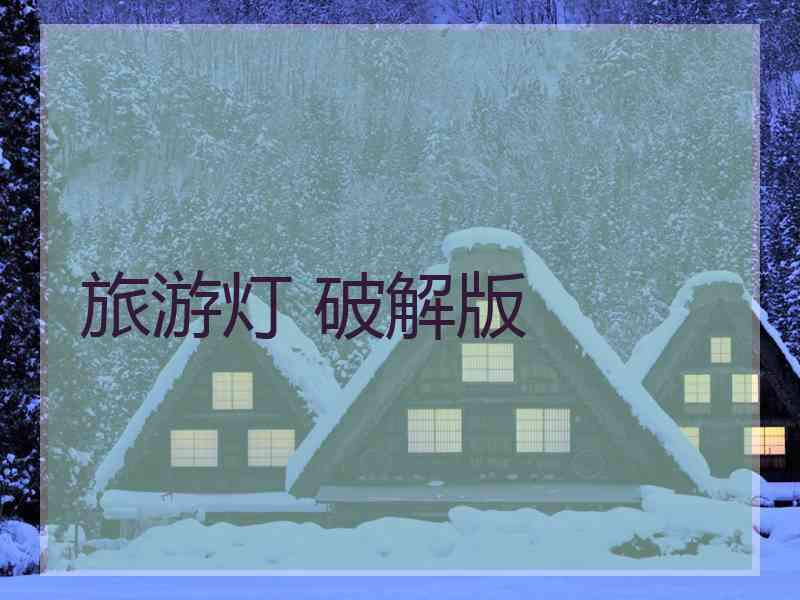 旅游灯 破解版