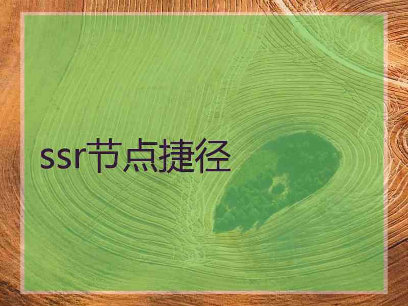 ssr节点捷径