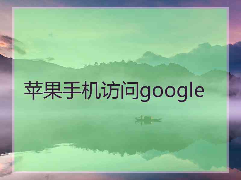 苹果手机访问google