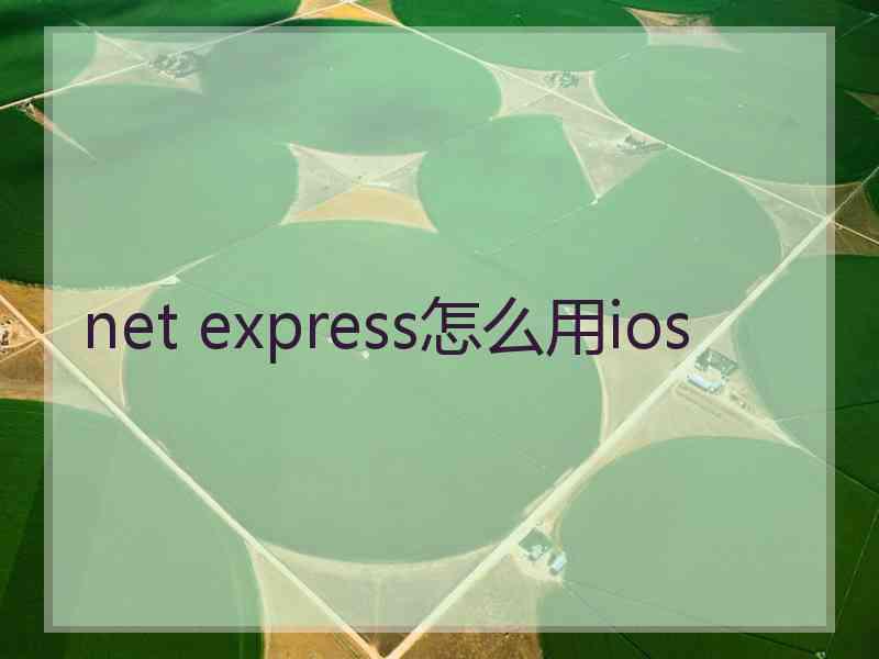 net express怎么用ios