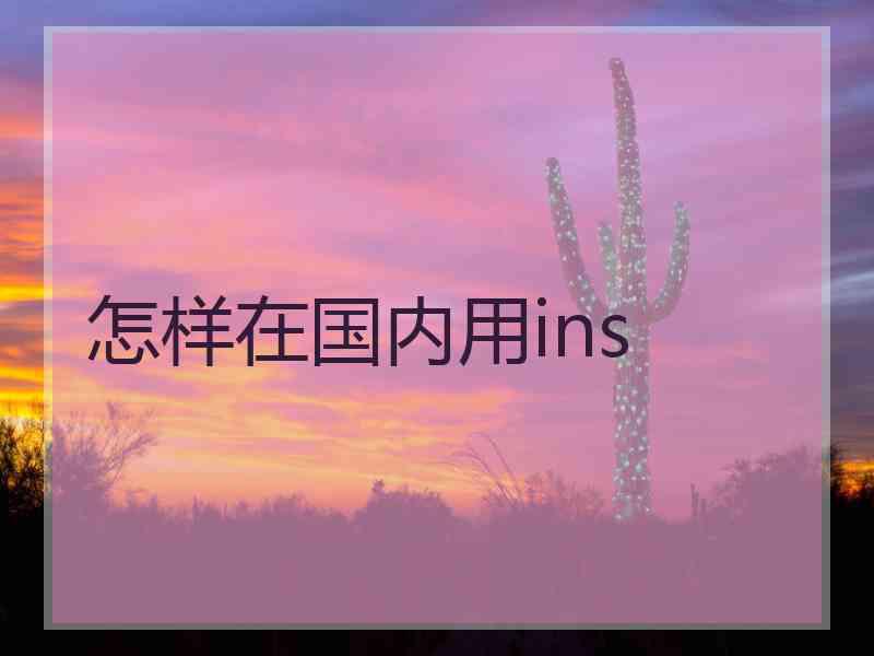 怎样在国内用ins