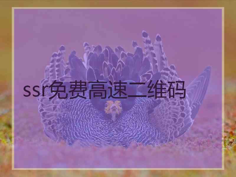 ssr免费高速二维码
