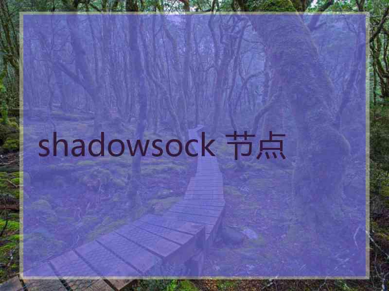 shadowsock 节点