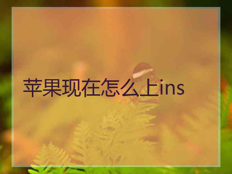 苹果现在怎么上ins