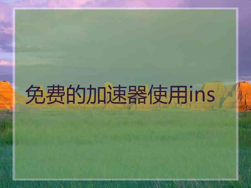 免费的加速器使用ins