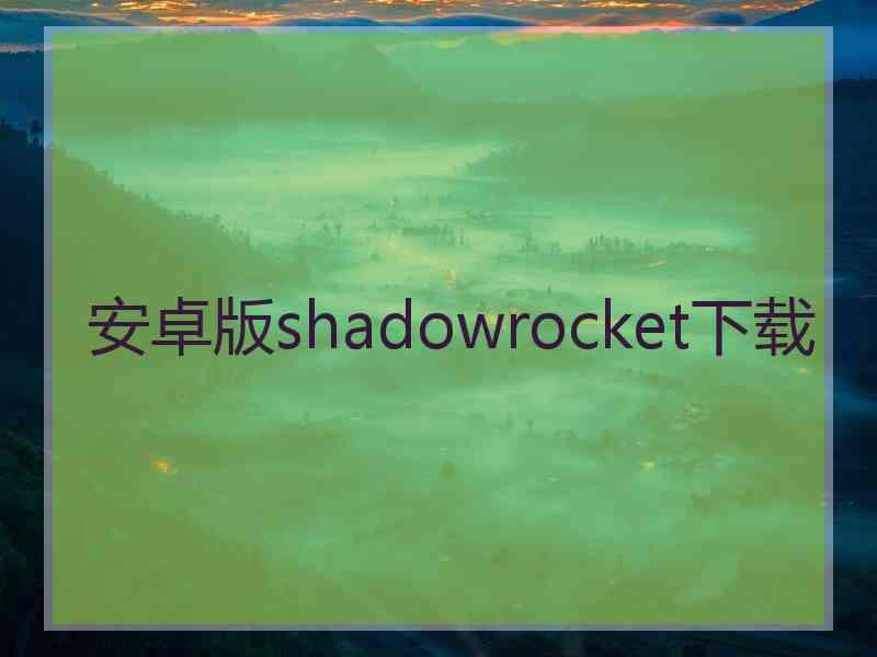 安卓版shadowrocket下载