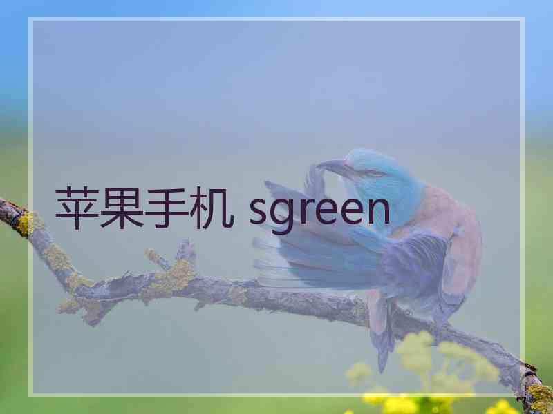 苹果手机 sgreen