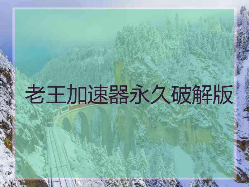 老王加速器永久破解版