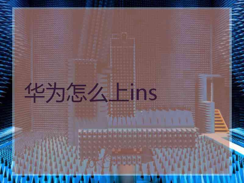 华为怎么上ins