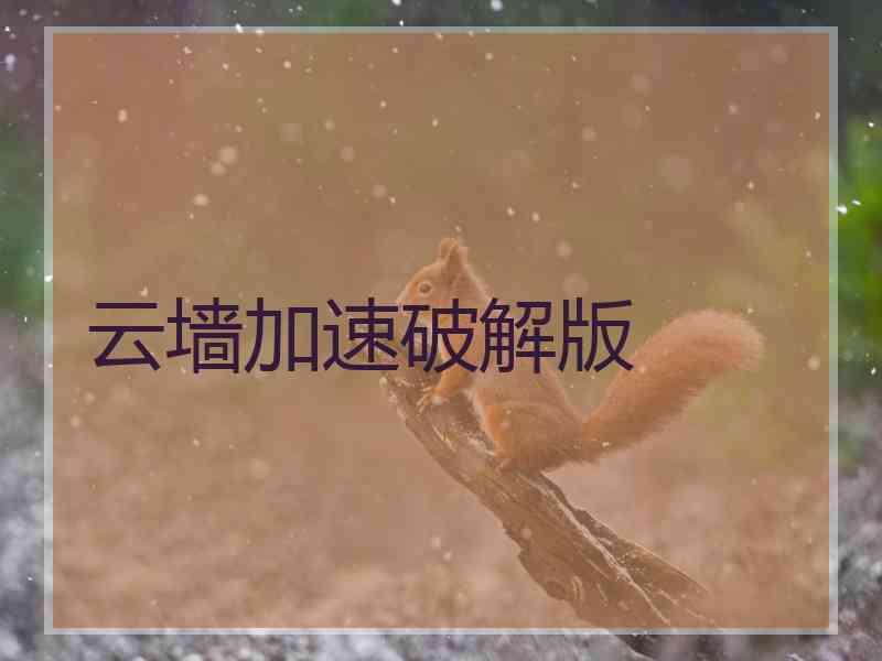 云墙加速破解版