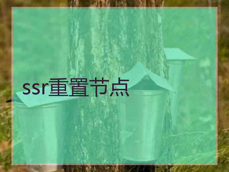 ssr重置节点