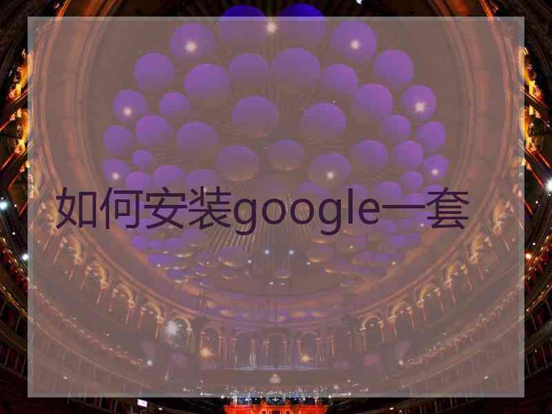 如何安装google一套