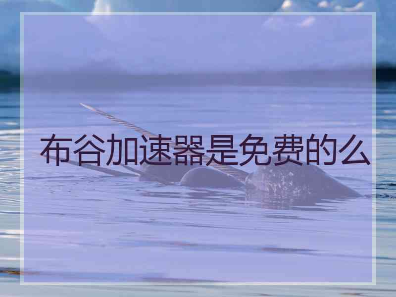 布谷加速器是免费的么