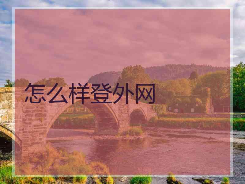 怎么样登外网