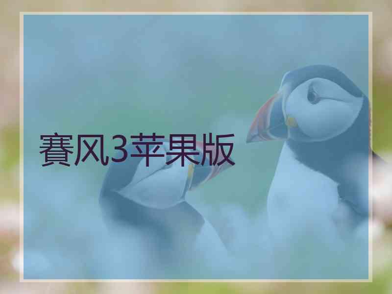 賽风3苹果版