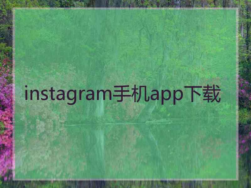 instagram手机app下载