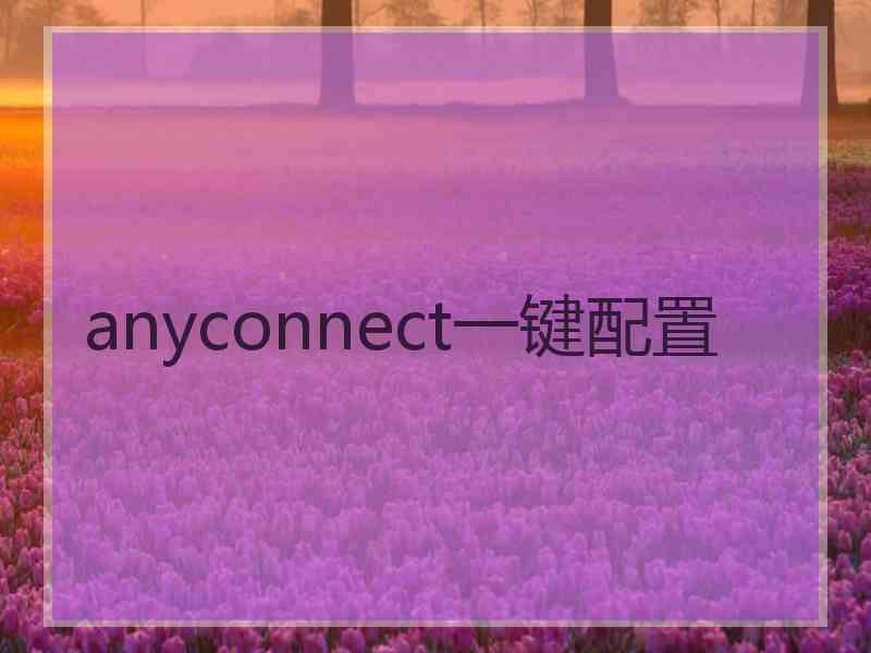 anyconnect一键配置