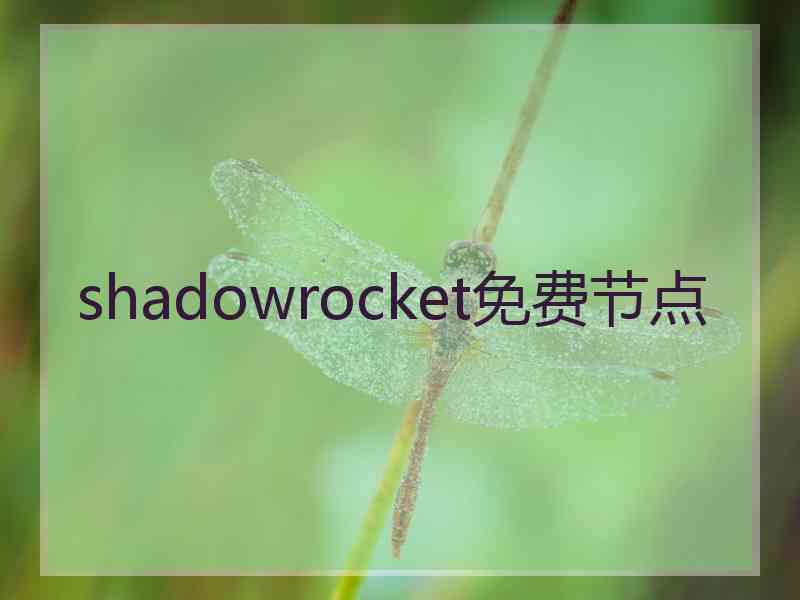 shadowrocket免费节点